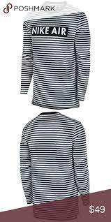 Black And White Striped Long Sleeve Tee Nike Air Striped Long Sleeve Shirt Black White In 2020 Nike Long Sleeve Shirt Striped Long Sleeve Shirt Black Shirt
