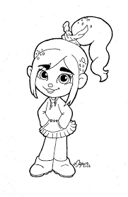 Vanellope Von Schweetz Coloring Pages Princess Coloring Pages Cartoon Coloring Pages Cute Coloring Pages
