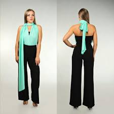 Ein paar aus ihrer familie bzw. Schwarz Und Mint Hochzeit Overall Anzug Infinity Hosenanzug Etsy