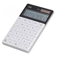 Calculator Birou Deli Modern 12 Digiti Alb