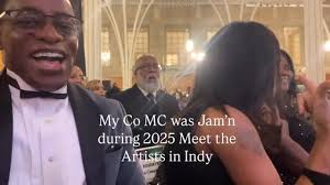 During 2025 Meet the Artists, My Co MC Karen Campbell was 🎶Jam’n y’all!!!  @karencampbelltv @emilywthr @indylibrary @wthrcom @wfaa