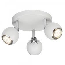 Zudem versprüht das chromfarbene metallgehäuse eine stilvolle atmosphäre in ihren. Brilliant Ina Led Deckenstrahler O 19 Cm Metall Weiss Chrom 3 Flammig G77734 05 Led Lampenladen De