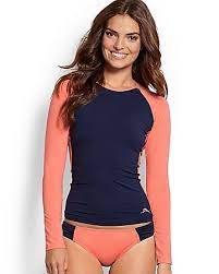 Deck Piping Long Sleeve Rashguard Long Sleeve Swimwear Swimwear Fashion Swimwear