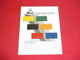 Details About 1973 Mack Semi Truck Paint Color Chart Dealer Sales Brochure Prospekt 73