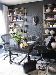 Well, it's not 100% done, but i'd like to show you the first office reveal. Black And Gold Office A Or B Home Office Decor Gold Office Black And Gold Office