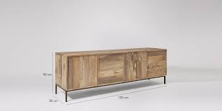 Melvyn Media Unit In Natural Mango Wood Furniture Ireland Wood Media Unit Mango Wood