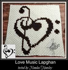 Love Music Lapghan C2c Graph Written Word Chart Craftsy