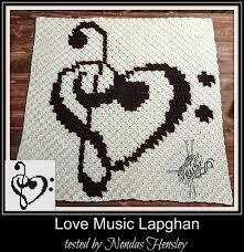 love music lapghan c2c graph written word chart craftsy