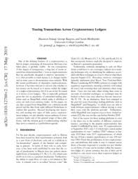 A new technology that increases the speed of transactions on the blockchain choose an appropriate wallet (ledger nano s and trezor are two great options); Tracing Transactions Across Cryptocurrency Ledgers Ucl Discovery
