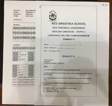 For questions 18 and 19, select the sentence which is correct. School Exam Papers Red Swastika School English Language Ca1 2018 Books Stationery Textbooks Primary On Carousell