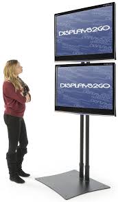Check spelling or type a new query. Dual Tv Stand With Two Rotating Brackets Fits Monitors 32 70 Black Tv Stand Tv Stand Rotating Digital Signage