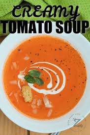 Creamy Tomato Soup Ready In 25 Minutes Our Zesty Life Recipe Creamy Tomato Soup Recipe Creamy Tomato Soup Easy Tomato Soup Recipe