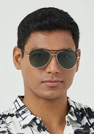 30Sundays MAVERICK Green Lens 58 mm Aviator Sunglasses