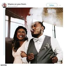 Wedding cake is rich and tangy with earthy and peppery flavors. How Newlyweds Vape At Each Other In Bizarre New Wedding Photo Trend Daily Mail Online