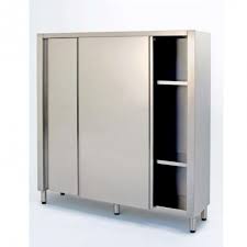 Approfitta dell'ampia gamma di armadi dotati di porte scorrevoli di qualità e prezzi economici! Bendoni Inox Armadio Con Ante Scorrevoli In Acciaio Inox 2 Piani Intermedi E 2 Rinforzi Ciascuno Cod 4568