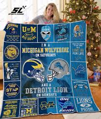 (ap photo) detroit lions running back jamaal williams (30) Michigan Wolverines Amp Detroit Lions Quilt Blanket Doveprints
