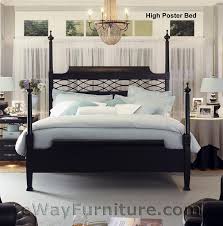 American Federal Black Poster Bed Black Bedroom Furniture Black Bedroom Sets Poster Bed