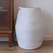 4.6 out of 5 stars 139. Amazon Com La Jolie Muse Large Cotton Rope Storage Basket Organizer With Handles Jumbo Laundry Hamper For Living Room Bathroom Bedroom Tall Woven Basket 24 Inch White Zig Zag Line Patterned Home Improvement
