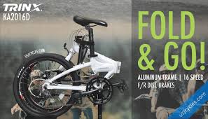 Atlas apparel, ride 100% sunglasses, rolf prima carbon wheels, supacaz, abus helmet, fsa,trek,vittoria tires. Folding Bike Malaysia Trinx 16 Speed Usj Cycles
