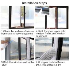Casement window air conditioners can be difficult to install. 3m 4m 5 6m Window Airlock Seal Plate Air Conditioner Cover Soft Baffle Window Seal For All Mobile Air Conditioning Units Air Conditioner Covers Aliexpress