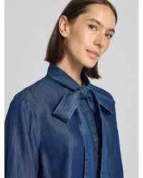 Joop! Schluppenbluse in Denim-Optik Modell 'ULLA' in Blau
