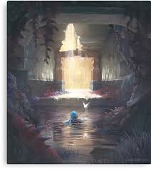 The Water Temple Canvas Print Designed By Tomgardenart Redbubble Exercisezapad 81 Zelda Art Legend Of Zelda Legend Of Zelda Breath