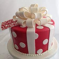 Round Gift Box Cake 2744 Gift Box Cakes Present Cake Xmas Cake