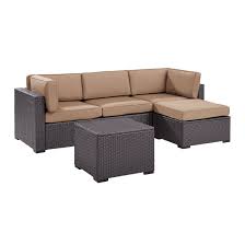 Biscayne 4pc All Weather Wicker Patio Seating Set Crosley Outdoor Wicker Seating Crosley Furniture Patio Seating Sets
