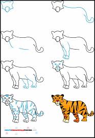 Cara Menggambar Harimau