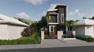 2.5 storey house with interior bar dwg floor plan of a two and a half level residence with three bedrooms in the private area of. Renante Mosqueda 2 Storey House Design