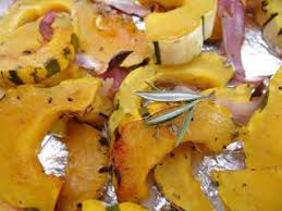 Vietnamese Soul Food Roast Delicata Squash With Red Onion Bi Delicata N Delicata Squash Food Roasted Onions