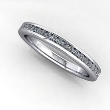 Channel Set Round Edge Wedding Band 1 4 Ctw 4 Cs Of Diamonds Wedding Bands Best Diamond