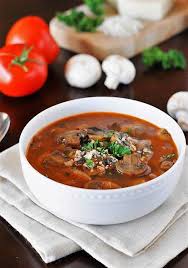 Homemade Tomato Mushroom Soup Photo Mushroom Soup Recipes Soup Recipes Mushroom Soup