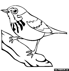 Birds of the african savanna coloring page. Bird Online Coloring Pages