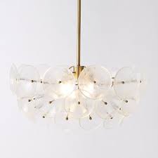 Its compact size is great looks great installed as a flushmount in small spaces and rooms with low ceilings. Glass Disk Chandelier