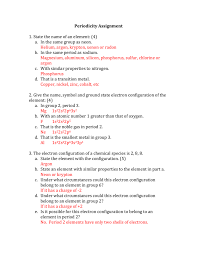 1s 2 2s 2 2p 6 3s 2 3p 6 kr, 36, krypton : Periodicity Assignment Answer Key
