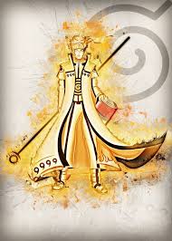 Displate Poster Naruto Fanart Naruto Anime Manga Uzumaki Minato Metal Posters Naruto Anime Lovers