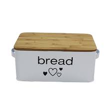 Measures 5 diameter x 9 tall; Metal White Bread Bin With Wood Lid Bread Box Galvanized Decor Products Manufacturer For Home And Garden