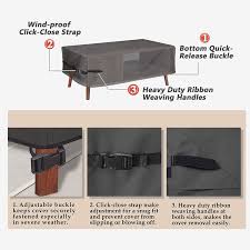 The whole is very stylish and functional. Waterproof Outdoor Furniture Rectangular Small Table Covers 34 X 20 Inch Porch Shield Patio Coffee Table Cover Black Table Covers Patio Lawn Garden Trusol Leisure Com