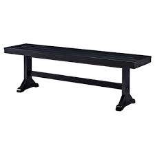 9.00 inches deep x 33. 60 Wood Dining Kitchen Bench Antique Black Saracina Home Target