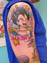 My Fresh Kawaii Vegeta Piece By Dee At Adorn West Portland Or Kawaii Tattoo Dragon Ball Tattoo Pretty Girl Tattoos