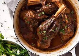 Reduce the wine by half * add the shanks back in along with 2 cups of chicken broth * remove from the stove and and put in the oven for 3 hours on 325 to make the sauce, remove lamb shanks when complete and puree the veggies / liquid in the bottom of the dutch oven. Port Braised Lamb Shanks Recipetin Eats