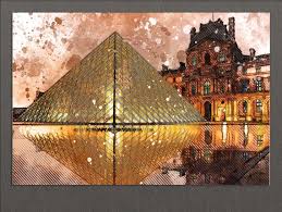 Buy Louvre Museum in Paris Canvas Print, Paris Wall Art, France Online in  India