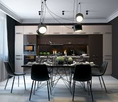 Set (dining table & 6 side chairs), created for macy's. Modern Dining Room Design With Dark Color Concepts Roohome