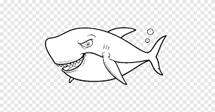 Color wonder baby shark coloring pages and markers set 1328. Great White Shark Drawing Coloring Book Illustration Peixe Espada Em Ingles White Marine Mammal Png Pngegg