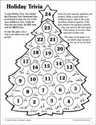 Whoever finishes the task first will be announced as a winner. Christmas Holiday Trivia Game Printable Games And Puzzles Skills Sheets