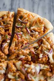 Homemade Bbq Chicken Pizza Made With Bbq Sauce Mozzarella Chicken Red Onions And Cilantro On Perfec Bbq Chicken Pizza Chicken Pizza Bbq Chicken Pizza Recipe