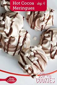 Hot Cocoa Meringues Recipe Desserts Chocolate Meringue Cookies Candy Recipes