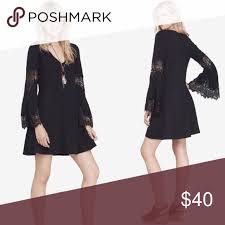Express Black Lace Bell Sleeve Fall Dress Lbd Lace Bell Sleeve Dress Bell Sleeve Dress Express Dresses