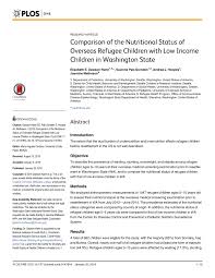 Pdf Comparison Of The Nutritional Status Of Overseas